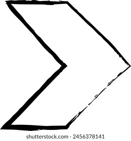 Arrow symbol icon, grunge texture vector element direction symbol illustration for graphic design