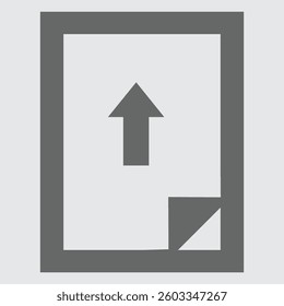 Up arrow symbol icon representing direction, progress, growth, and movement.