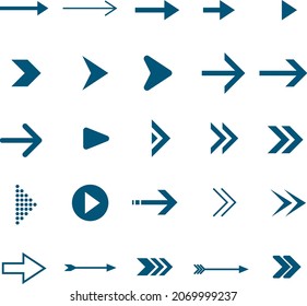 arrow symbol Icon set for custom use