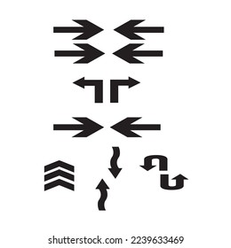 Arrow symbol icon. Set line arrow vector ilustration.