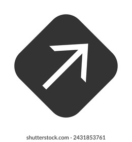 Arrow symbol icon in vector format.