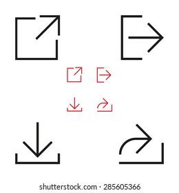 Arrow symbol icons