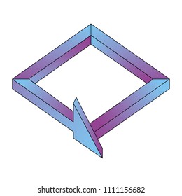 arrow symbol isometric icon
