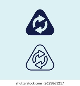 Logotipo de Símbolo de Seta para Sincronização, Movimentação, Transferência ou Identidade da Empresa de Logística