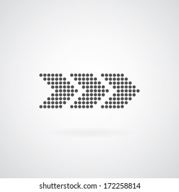 arrow symbol on gray background 