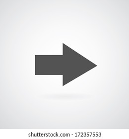 arrow symbol on gray background 