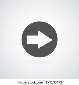 arrow symbol on gray background 