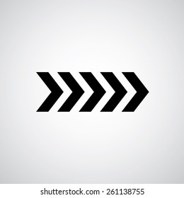 arrow symbol on gray background 