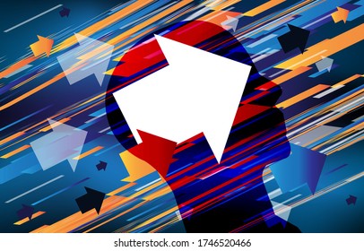 ARROW SYMBOL ON Modern background pattern Is becoming popular 