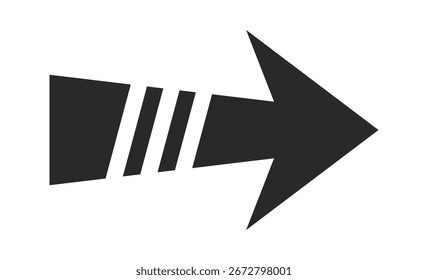 Design de símbolo de seta apontando para a direita