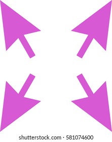 arrow symbol purple isolated vector