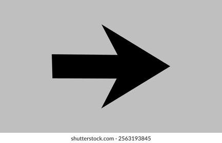 Arrow symbol. Right arrow black simple icon