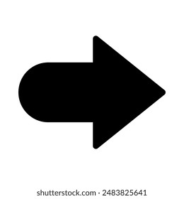 símbolo de flecha, Vector de silueta aislado sobre fondo blanco. diseño simple y moderno