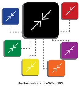 Arrow Symbol Single Icon Vector Illustration