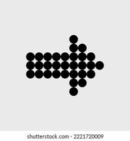 Arrow symbol that can be used as forward or backward buttons. Icon, Vector