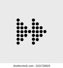 Arrow symbol that can be used as forward or backward buttons. Icon, Vector