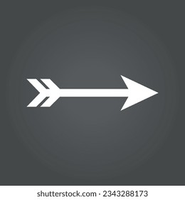 Símbolo de flecha que se puede utilizar como botones hacia delante o hacia atrás. Icono, vector