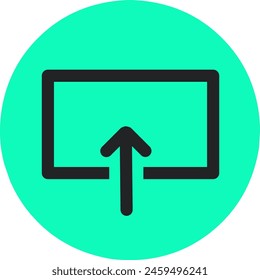up arrow symbol, upload icon, arrow direction icon. Stock illustration