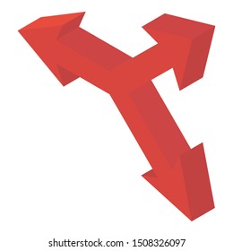 
An arrow symbol to use on road symbolizing direction sign 
