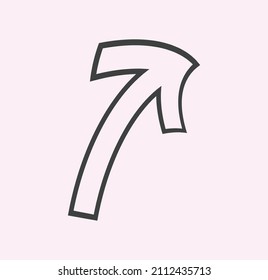 arrow symbol for website or web template. arrow icon vector on white background