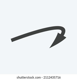 símbolo de flecha para el sitio web o la plantilla web. vector de icono de flecha en fondo blanco