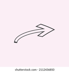 símbolo de flecha para el sitio web o la plantilla web. vector de icono de flecha en fondo blanco

