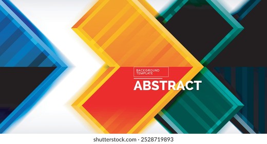 Símbolos de flecha creados con efectos 3D y fondo abstracto geométrico de textura de línea