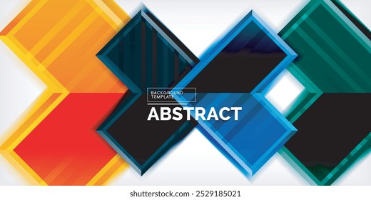 Arrow symbols created with 3d effects and line texture geometric abstract background