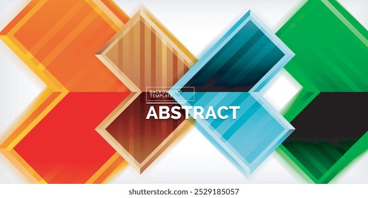 Símbolos de flecha creados con efectos 3D y fondo abstracto geométrico de textura de línea