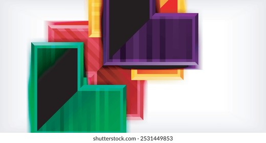 Arrow symbols created with 3d effects and line texture geometric abstract background