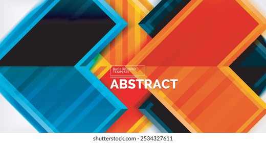 Arrow symbols created with 3d effects and line texture geometric abstract background