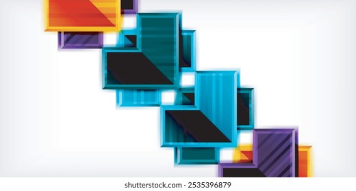 Símbolos de seta criados com efeitos 3d e plano de fundo abstrato geométrico da textura da linha