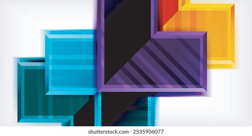 Arrow symbols created with 3d effects and line texture geometric abstract background