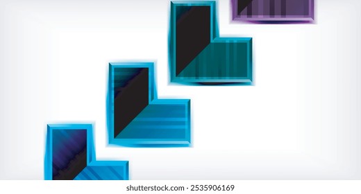 Arrow symbols created with 3d effects and line texture geometric abstract background