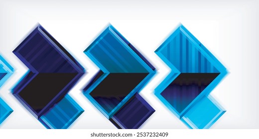 Arrow symbols created with 3d effects and line texture geometric abstract background
