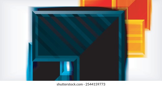 Símbolos de flecha creados con efectos 3D y fondo abstracto geométrico de textura de línea