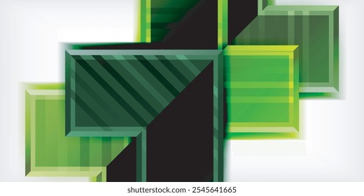 Símbolos de seta criados com efeitos 3d e plano de fundo abstrato geométrico da textura da linha