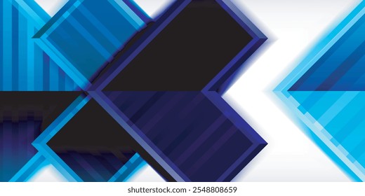 Símbolos de seta criados com efeitos 3d e plano de fundo abstrato geométrico da textura da linha