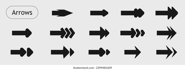 Arrow symbols for interface design, web design, applications, presentations and much more. Download button design elements collection. Download sign set. Load icons set