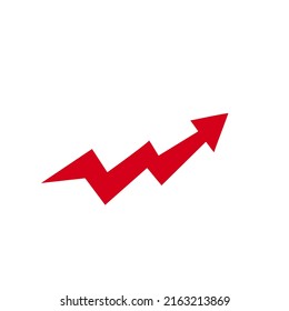 Arrow symbols pointing up and down the stairs represent economic and financial conditions.