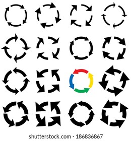 Arrow symbols vector illustration.