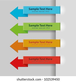 arrow tags with sample text