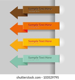 arrow tags with sample text