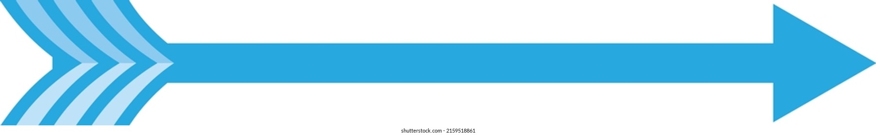Arrow With Tail Concept Illustration Flat Style Design 