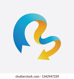 arrow with tape logo design for your company
