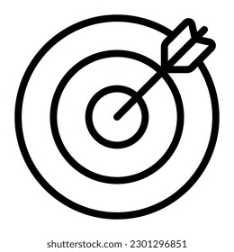 Arrow Target Business Simple Line Icon Symbol