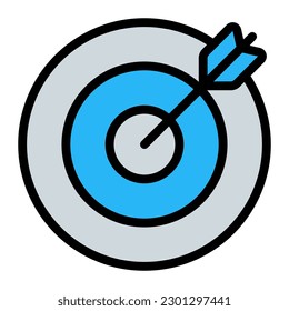 Arrow Target Business Simple Line Icon Symbol