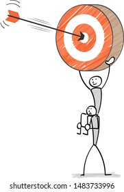 Arrow and target, Cooperating people