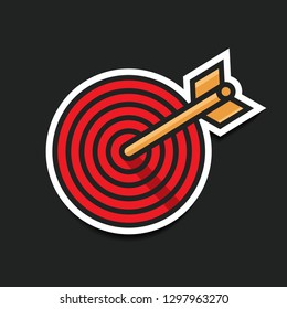 arrow target icon, archery icon sticker
