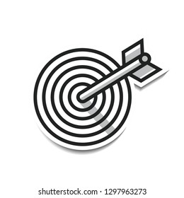 arrow target icon, archery icon sticker
